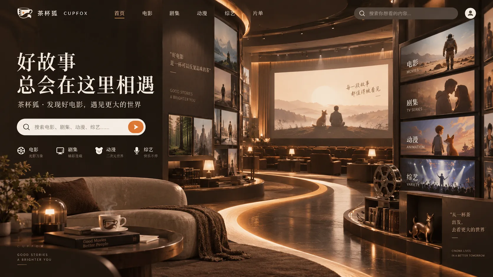 茶杯狐影视内容浏览界面主题图